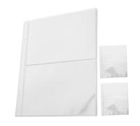 FUNNETOYU 30 pièces Pochettes Transparentes pour Billets Protège Monnaie Plastique Pages Perforées pour Album de Collection Lot de Format Adapté Aux Grandes Organisateur Simple et Élégant