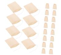 FUNNETOYU 300 Pièces Filtres à Thé Jetables Sacs à Infuser Papier Non Blanchi Drawstring pour Thé Vrac Café
