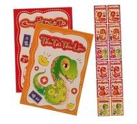 FUNNETOYU 36 Pièces sac enveloppe rouge enveloppes rouges année serpent sac fête printemps Je vois Papier