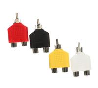 FUNNETOYU 4 pièces Adaptateur Audio Y Stéréo Mâle vers Double Femelle Connecteur Subwoofer Alliage de Zinc Compact pour Entrée et Sortie Audio Vidéo