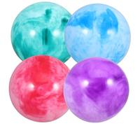 FUNNETOYU 4 pièces Ballon de Jeu Gonflable pour Garçon Fille Balle Rebondissante Colorée Rouge Vert Bleu et pour Jeux Extérieur et Coordination Motrice