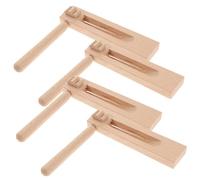 FUNNETOYU 4 pièces Bois Jouets à Cliquet Instruments de Musique Garçon Fille Créateur de Bruit Ratchet Noise Maker Jouets Éducatifs Montessori