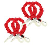 FUNNETOYU 4 Pièces Corde de Tension Rouge 20lb en Silicone et Polyester Légère pour Entraînement de Saut et Exercices de Vitesse Partout