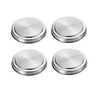 FUNNETOYU 4 pièces Couvercles Ronds Acier Inoxydable pour Cuisinière Set de et Faciles à Nettoyer Accessoire de Cuisine Élégant