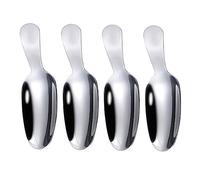 FUNNETOYU 4 Pièces Cuillères à Dessert Inox Cuillère Thé Ustensiles de Cuisine et Design Compact et Ergonomique pour Mesurer et Servir