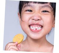 FUNNETOYU 4 Pièces Décoratives Alliage pour Garçon Fille Souvenirs Dentaires Dorés et Argentés Jouets Éducatifs pour Récompenser la Perte de Dents Accessoires Portables et pour Garçons et