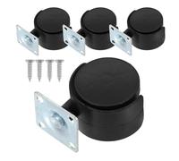 FUNNETOYU 4 pièces Lot de Roulettes Pivotantes Robustes sans Frein pour Meubles Roues Silencieuses pour Table Basse Canapé et Chevet Mobilité Facile et Protection Du Sol