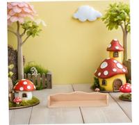 FUNNETOYU 4 Pièces Mini Meubles De Maison De Poupée Étagère De Étagère De Maison De Poupée Mobilier Miniature Bibliothèque Miniature Beige en Bois