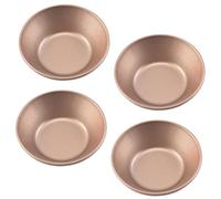 FUNNETOYU 4 pièces Moules Tartelette Acier Au Moules à Pâtisserie Ronds pour Aux Œufs Puddings et Gelées Résistants Chaleur Compacts et pour Cuisson et Vapeur