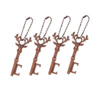 FUNNETOYU 4 Pièces Ouvre Bouteille Noël Forme de Rétro Outil Portable pour Maison et Restaurant Décoration Festive Originale