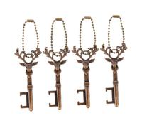 FUNNETOYU 4 Pièces Ouvre Bouteille Vintage Alliage de Zinc Forme pour Noël Décoratif Antirouille et Résistant Lot pour Maison et