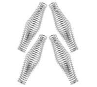 FUNNETOYU 4 Pièces Poignée à Ressort Acier pour Barbecue et Poêles à Bois Lot de Poignées Robustes Résistantes Chaleur Montage Facile pour Grils Foyers et Fumoirs Extérieur