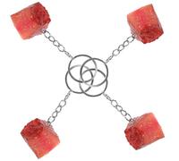 FUNNETOYU 4 pièces Porte-clés Imitation Cube de Bœuf Réaliste Pendentif Décoratif Mignon pour Sac à Dos Accessoire Portable et Original