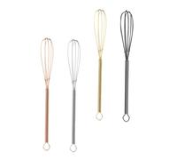 FUNNETOYU 4 pièces Set de Manuels Acier Inoxydable Mini Batteurs à et Œufs Ustensiles de Cuisine pour Pâtisserie Mélangeurs pour Restaurants et Boulangeries Couleurs Assorties