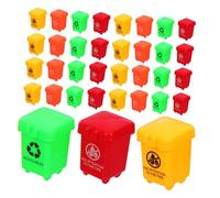 FUNNETOYU 40 Pièces Les Jouets Meuble Poubelle Jouets de Salle de Jeux Petite Poubelle Bas de Noël Faire Semblant de Jouer