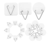FUNNETOYU 45 pièces Lot de Crochets Adhésifs Invisibles pour Cadres Photos et Décorations Murales Supports Robustes et Compacts pour Dur et Murs Solides Fixation sans Perçage Poids Léger et