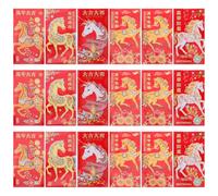 FUNNETOYU 48 Pièces Money Bags Chinese Lunar Year Envelopes Year Of The Horse Lucky Cash Packets For Spring Festival Wedding And Birthday Celebration