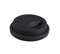 FUNNETOYU 4Pièces Couvercles Silicone Réutilisables pour Tasses Couvercles Anti-poussière pour Gobelets Verre Plastique et Papier Noir