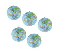 FUNNETOYU 5 Pièces Ballon de Plage Gonflable PVC Globe Terrestre été Sûr pour Garçon Fille Piscine Fête