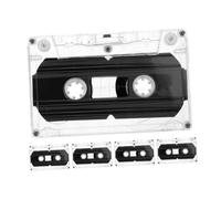 FUNNETOYU 5 Pièces Cassette Audio Vide avec Boîtier Plastique Transparent Enregistrement Voix et Musique pour Messages DIY Enseignement et Fêtes Rétro