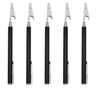 FUNNETOYU 5 Pièces clip de support de badge Clips de support de badge porte- de médecin Black