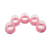 FUNNETOYU 5 Pièces Couvercles pour Biberons Large Bouche Caches Rose Étanches Réutilisables pour Tétines et Accessoires Alimentation Bébés
