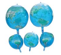 FUNNETOYU 5 pièces Lot de Ballons Aluminium Terre et Lune Thème Espace Décoration Fête Intérieure Extérieure