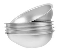 FUNNETOYU 5 pièces Moules à Gâteau Aluminium de Qualité Alimentaire Lot de Mini Moules à Pudding et Cupcake Antidérapants et Faciles à Nettoyer pour Desserts Maison Cafés et Banquets