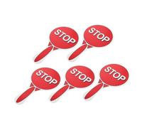 FUNNETOYU 5 Pièces Panneaux de Signalisation Garçon Fille Rouge Vert Jouets Éducatifs pour Sécurité Routière et Apprentissage Groupe