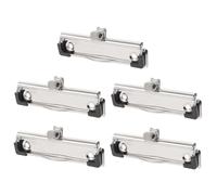 FUNNETOYU 5 pièces Pinces Presse-papiers Métalliques avec Support Stylo pour Bureau et École Compactes Polyvalentes et Faciles à Nettoyer pour Organiser Documents et Rapports