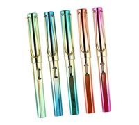 FUNNETOYU 5 pièces Stylos Plume Métalliques Colorés pour Étudiants Porte Plume Calligraphie Portable avec Réservoirs Dencre Fournitures de Bureau