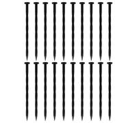FUNNETOYU 50 Pièces Piquets d'ancrage Fixation Sécurisée en Plastique Paysagers Noir Design en Spirale pour Bâches et Barrières Anti-envahissantes Jardin et Pelouse