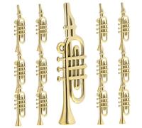 FUNNETOYU 50pièces Trompette Électrique Miniature Modèle De Trompette Jouets Musicaux pour Mini Ornements Musicaux Plastique Décorations Festives