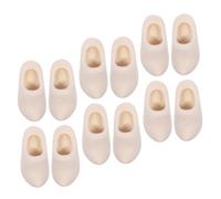 FUNNETOYU 6 Paires De Chaussures Miniatures pour Maison De Poupée Chaussures Miniatures en Bois des Pays-Bas Chaussures De Maison De Poupée DIY
