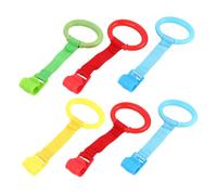 FUNNETOYU 6 Pièces Anneaux Apprentissage Garçon Fille Colorés Support Stable pour Entraînement Marche Accessoires pour Parc Garçon Fille Aide à Lever et Pratiquer Debout