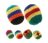 FUNNETOYU 6 Pièces Balles de Jonglage Crochet Multicolores Jouets Maille Tricotée Sacs de Haricots Souples pour Garçon Fille Jeux Dextérieur et Coordination
