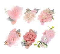 FUNNETOYU 6 pièces Barrettes Fleurs pour Clips à Cheveux Éléphants avec Accessoires de Coiffure pour Bébés pour Occasions Spéciales Photos