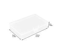 FUNNETOYU 6 pièces Boîte de Rangement Transparente Mini avec Couvercle Clipsable Boîte Organisatrice Rectangulaire pour Bijoux Pilules et Petits Objets Compacte et Empilable