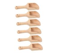 FUNNETOYU 6 pièces Cuillères Cuillères à Thé Multifonctions de Hêtre pour Cuisine Mesure Pratique pour Épices Sel et Poudre