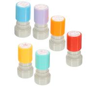 FUNNETOYU 6 pièces Encreurs pour Enseignants Commentaires Motivants Anglais Stamps pour Évaluation Classe Encouragement Élèves Impressions Claires et Couleur Aléatoire Couleur Aléatoire