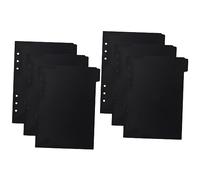 FUNNETOYU 6 pièces Intercalaires PP Noir pour Organisateur de Documents Séparateurs Réutilisables avec Onglets Écrits pour Planificateur et
