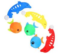 FUNNETOYU 6 pièces Jouets Plongée Piscine Garçon Fille Jeu Eau Extérieur Poissons Dauphins Plastique Sécurisé