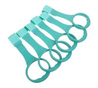 FUNNETOYU 6 Pièces Lot de 6 Anneaux D’Apprentissage pour Bébé, Poignées de Traction pour Parc et Lit, Accessoires Suspendus pour Tout-Petits, Couleur Vert Clair, Aide à la Marche et Jeu