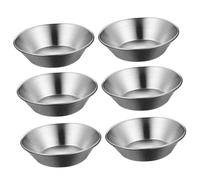 FUNNETOYU 6 Pièces Moule à Tartelettes Œufs Aluminium Moule Pâtisserie DIY Écologique Cuisson Uniforme pour Desserts Maison
