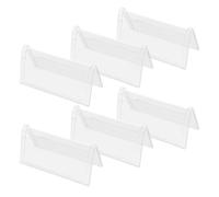 FUNNETOYU 6 Pièces Porte-noms Double Face Transparent Plastique Support de Table pour Bureau Conférence et Réunion Cadre Stable et Facile à Insérer