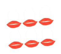 FUNNETOYU 6 pièces Props Cosplay Bouche Épaisse Lèvres Saucisse Plastique Drôles pour Fête Performance et Poisson Avril