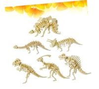FUNNETOYU 6 pièces Puzzle Dinosaure Bois Éducatif et Ludique pour Garçon Fille Modèles Tyrannosaure Stégosaure Diplodocus Spinosaure Tricératops et Hadrosaure Cadeau Puzzle Développement