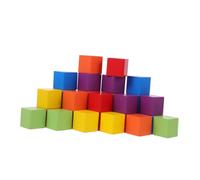 FUNNETOYU 60 pièces Bloc de Construction Bois de Hêtre Cubes Colorés pour Garçon Fille Éducatif Dapprentissage et Coordination Manuelle Activité Créative et Jeu de Construction pour Ans et