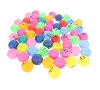 FUNNETOYU 60 pièces Boules de Tombola Numérotées Plastique Accessoires Jeu de Nombres pour Fête Tirage Au Sort et Animation Événementielle