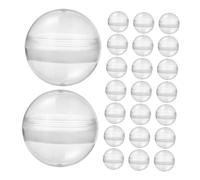 FUNNETOYU 60 Pièces Lot de Capsules Vides Transparentes pour Distributeurs Automatiques Coques Rondes Réutilisables pour Jouets Perles et Cadeaux